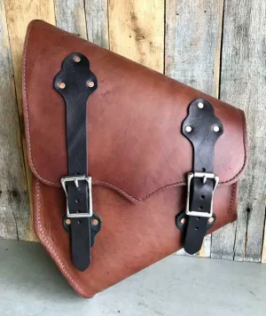 2000-2024 Harley Saddle Bag Chopper Bobber & Hardtail Motorcycle Brown Leather