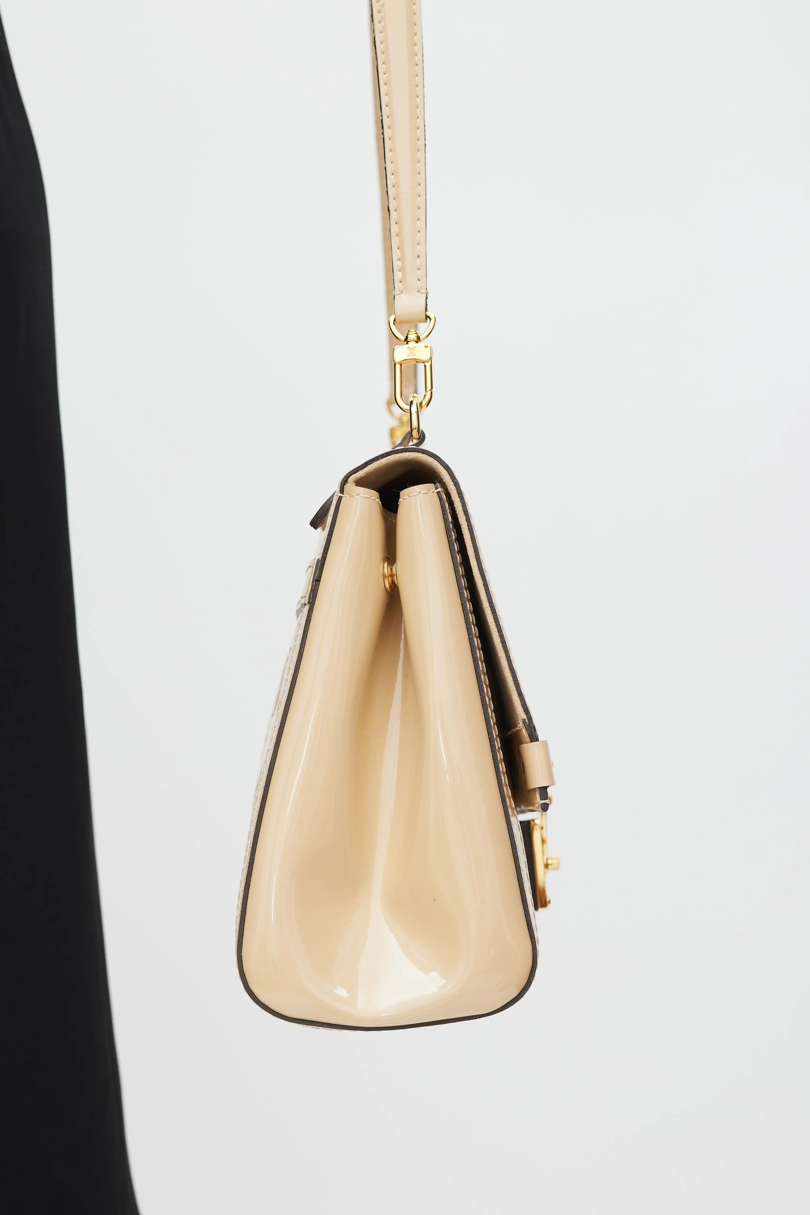 2015 Beige Monogram Vernis Leather Venice Dune Bag