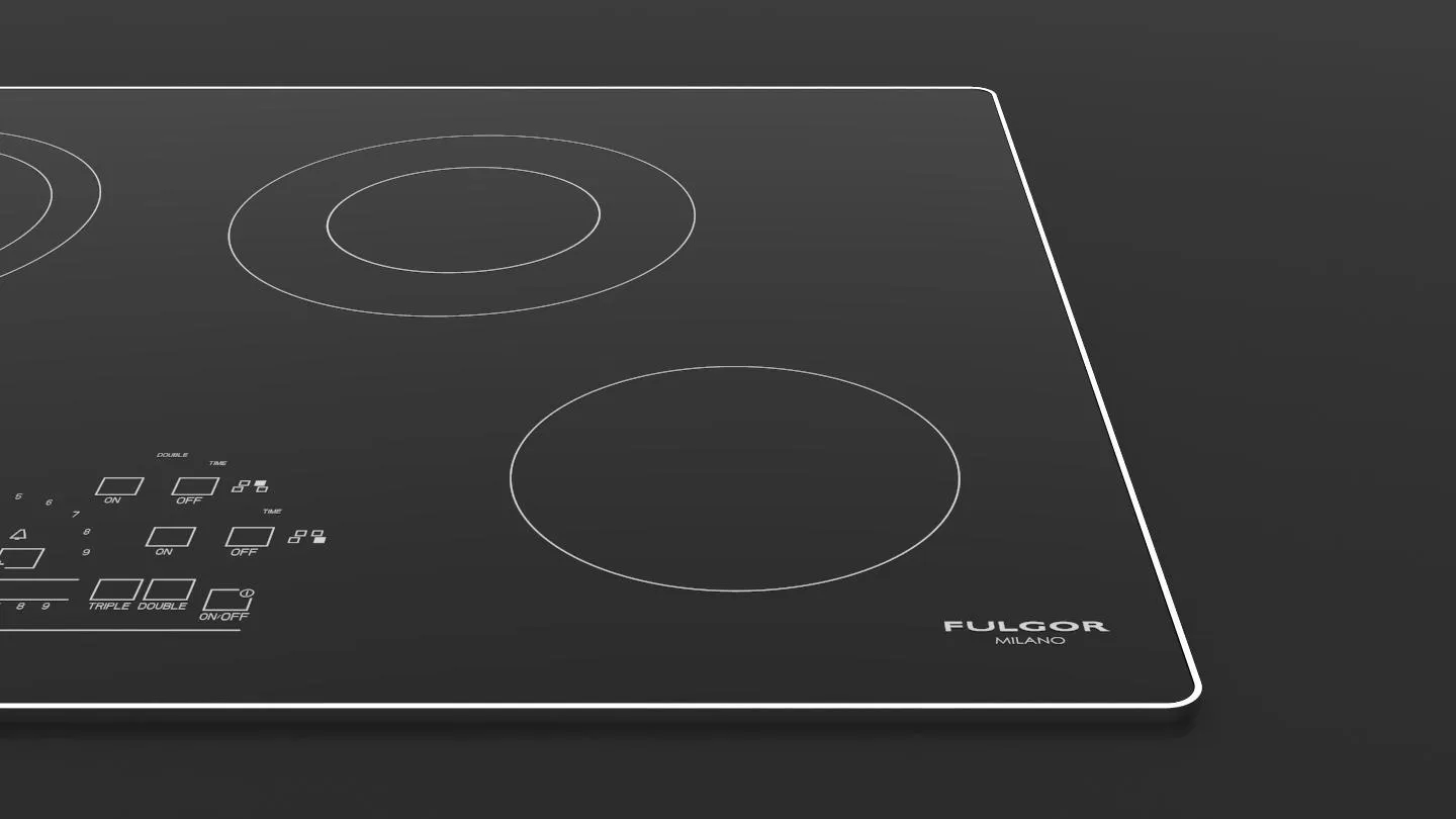 30" RADIANT COOKTOP WITH BRUSHED ALUMINUM TRIM