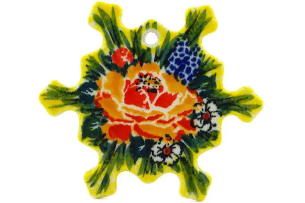 3" Snowflake Pendant - Splendid Morning Glow