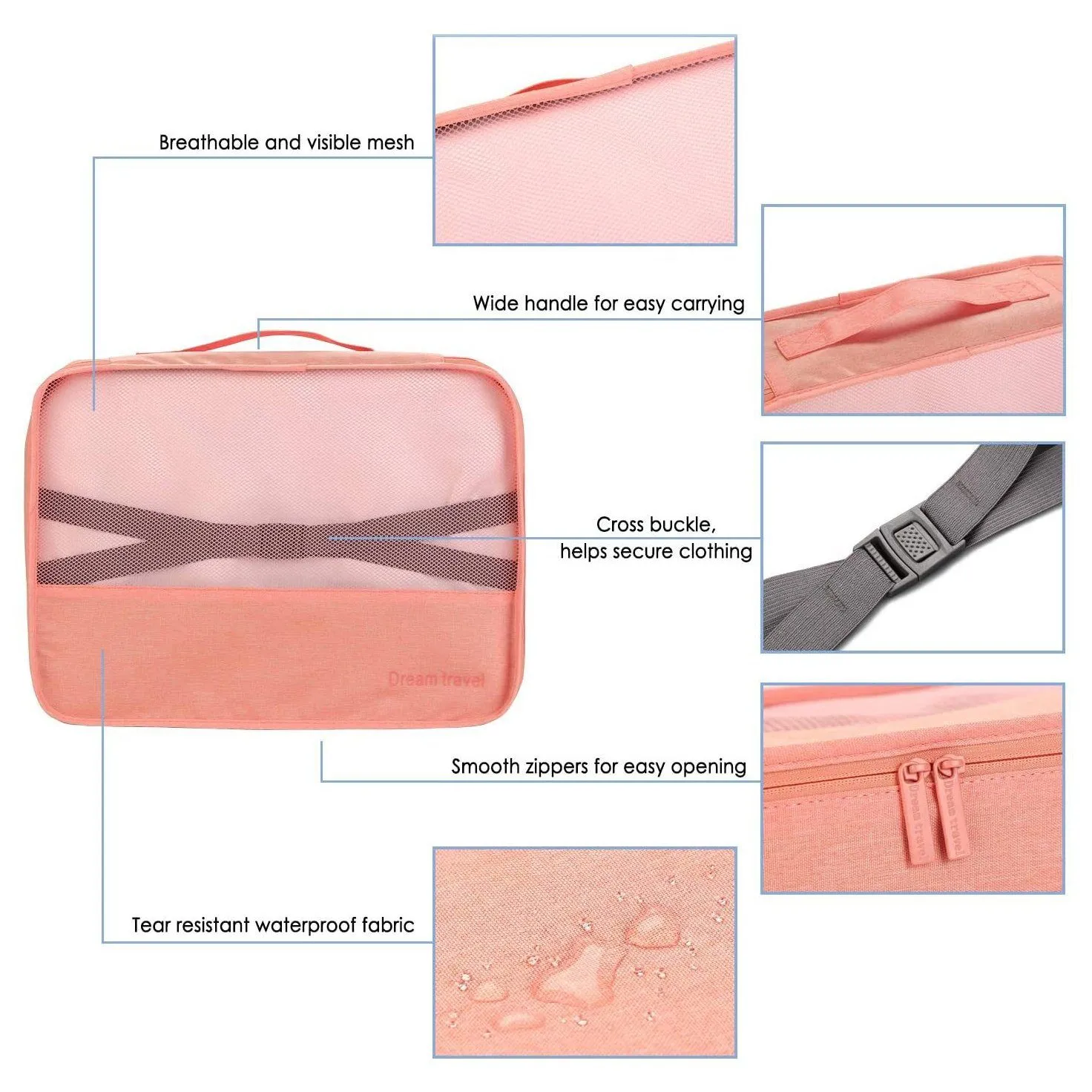 7-Pack: Travel Storage Cube Bag