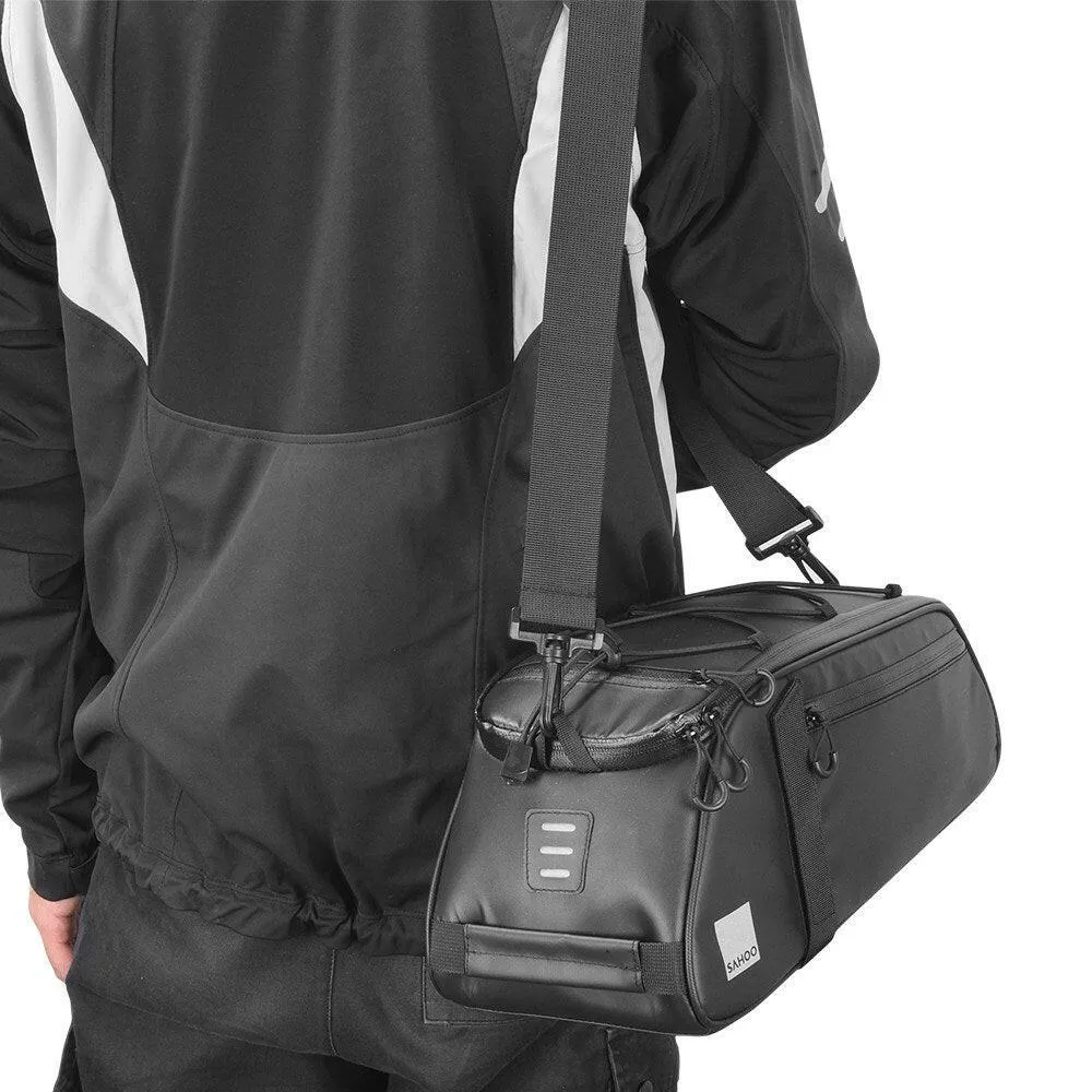 8L Bicycle Rear Seat Trunk Bag Large Capacity Rear Panniers Bag Reflective Rear Saddle Bag MTB Road Bike Bag Bicycle Storage Bag Hand Bag