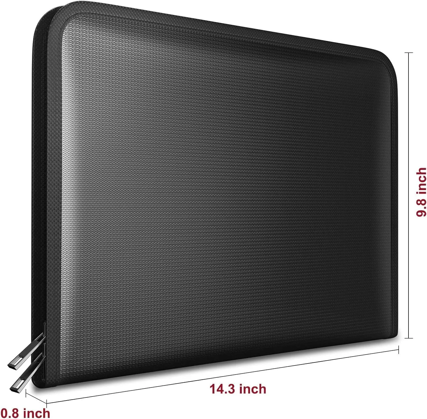 ABC life Fireproof File Folder Letter Size,Waterproof Important Paper Document Organizer,13 Pockets A4 Water Resistant Document Holder Money Briefcase,Silicone Coated Safe Storage Pouch with Zipper