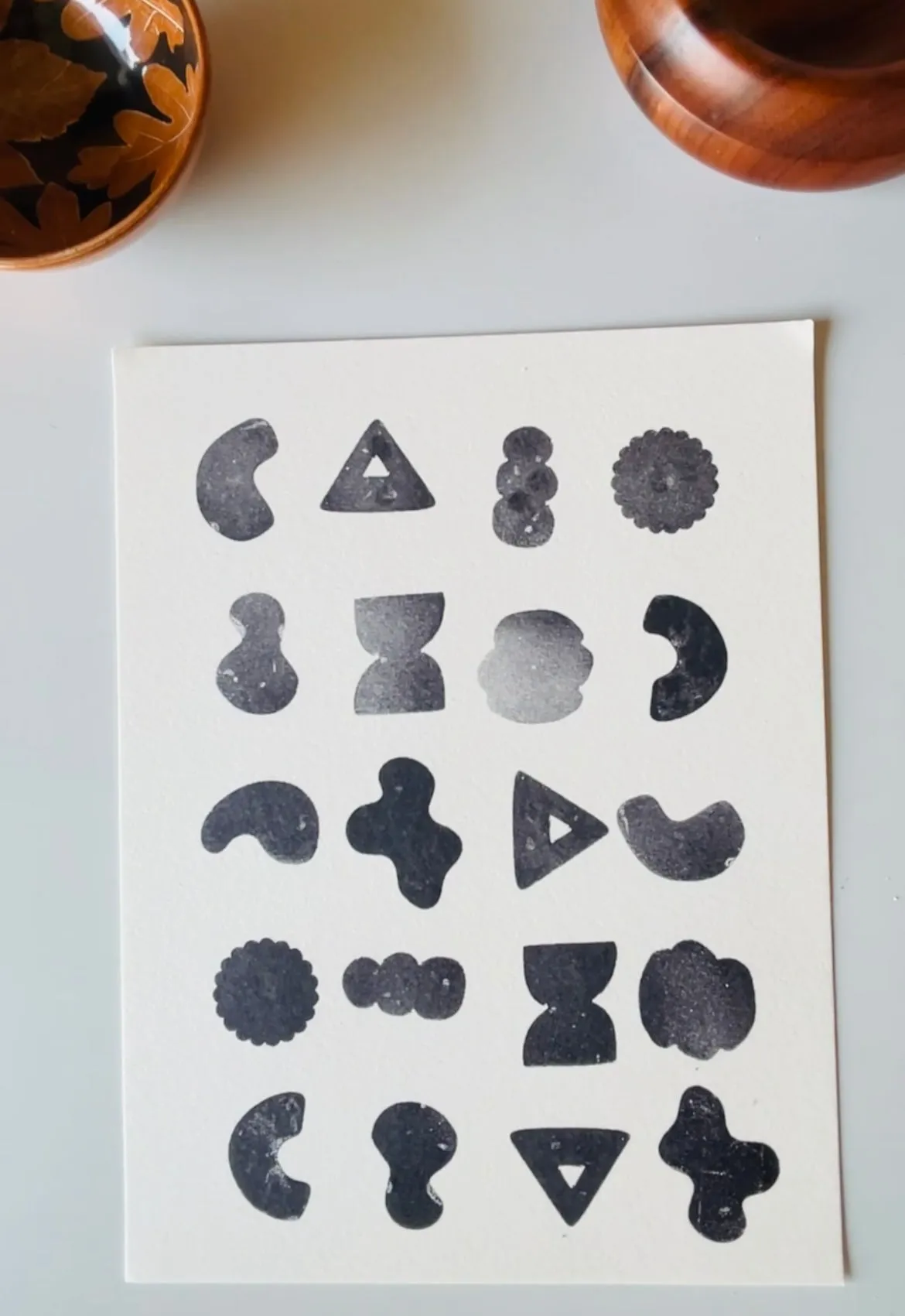 Abstract Shapes Black Print