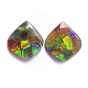 Ammolite Onion Cabochons 19mm - 1 pair