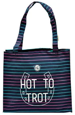 &quot;Hot to Trot&quot; Canvas Bag, Charcoal