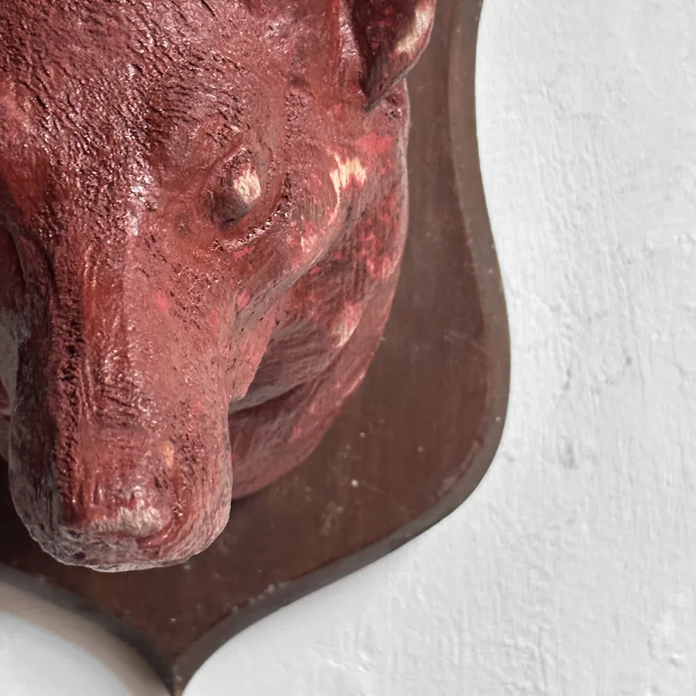 Antique Black Forest Carved Fox Head (3248)