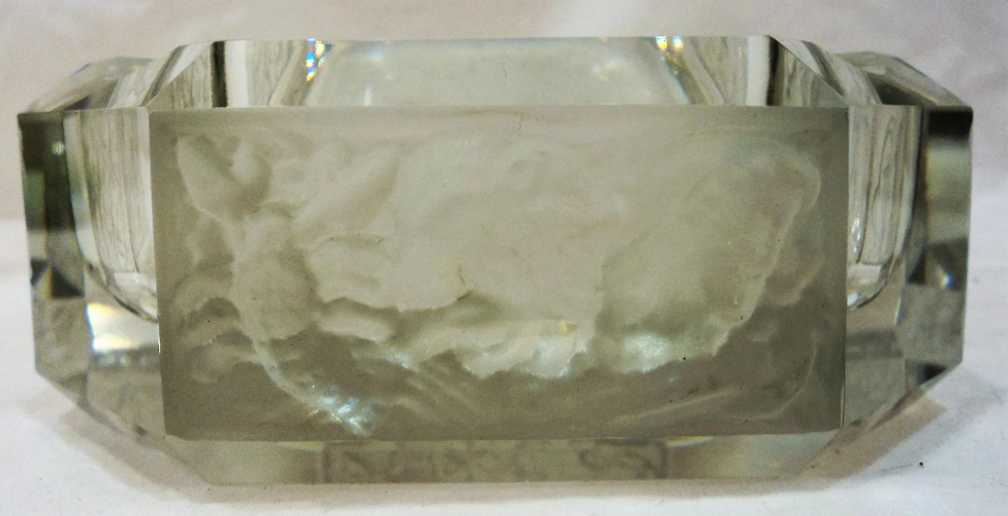 Art Deco Zodiac Crystal Ash Tray