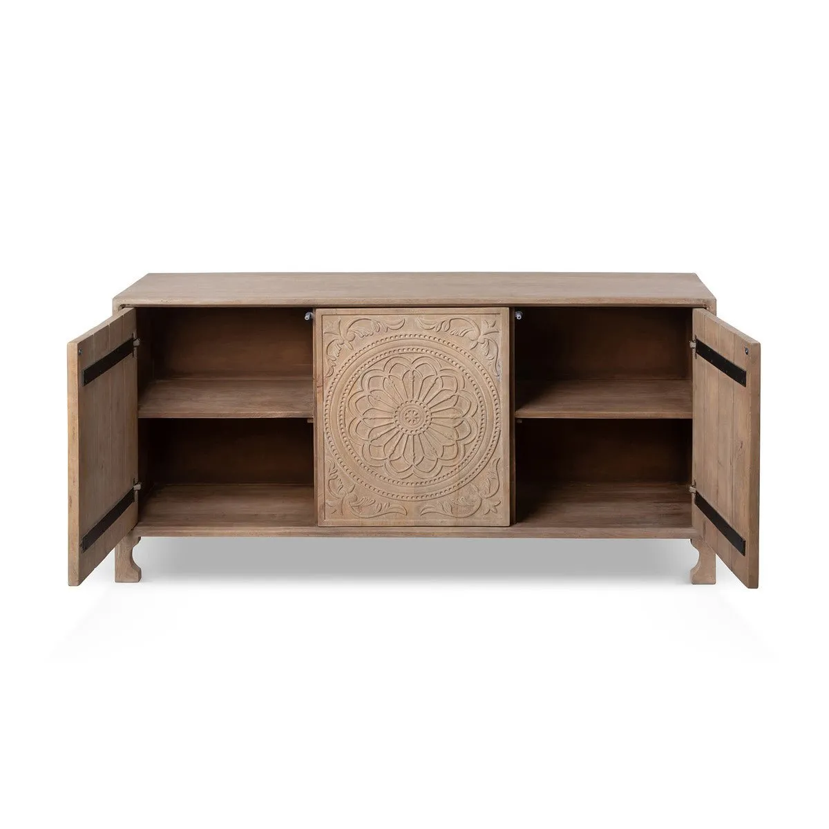 Aster Hand Carved Wood Sideboard