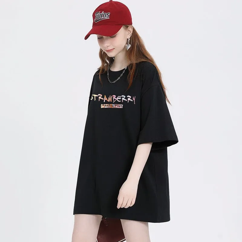 Bear printed T-shirt summer loose fitting top