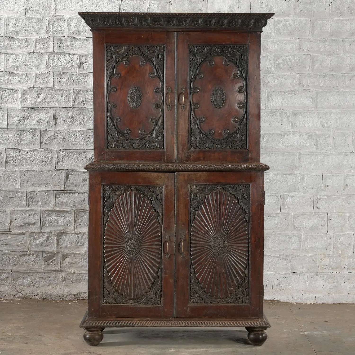 Bhuv Teak 2 Part Cabinet