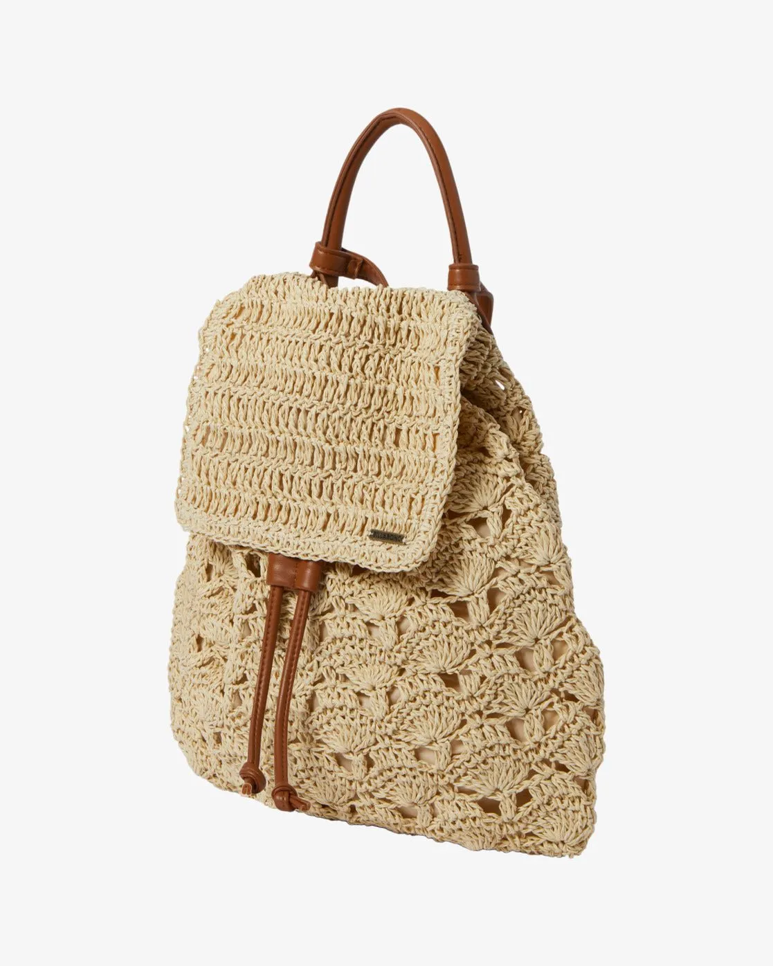 Billabong "Hideaway" Straw Backpack - Natural