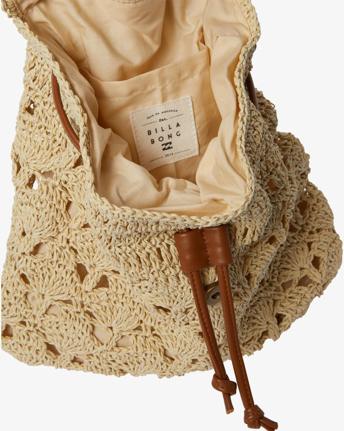 Billabong "Hideaway" Straw Backpack - Natural