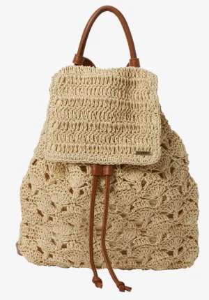 Billabong "Hideaway" Straw Backpack - Natural