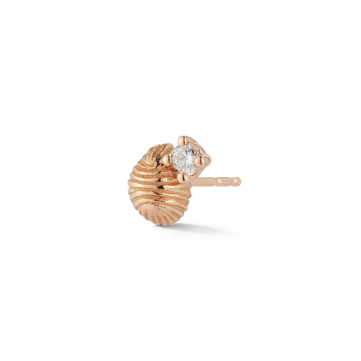 Bitsy Bean Stud with Diamond - Closed