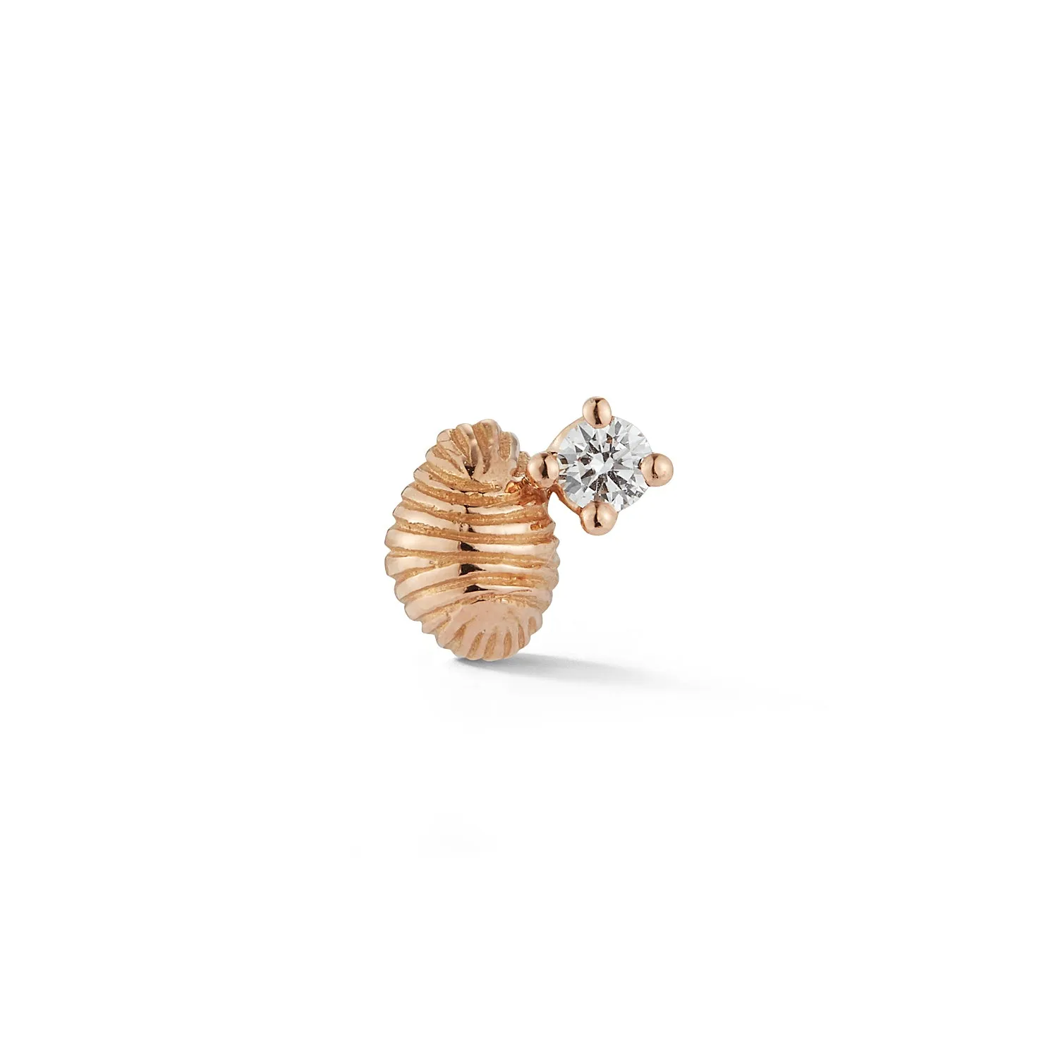 Bitsy Bean Stud with Diamond - Closed