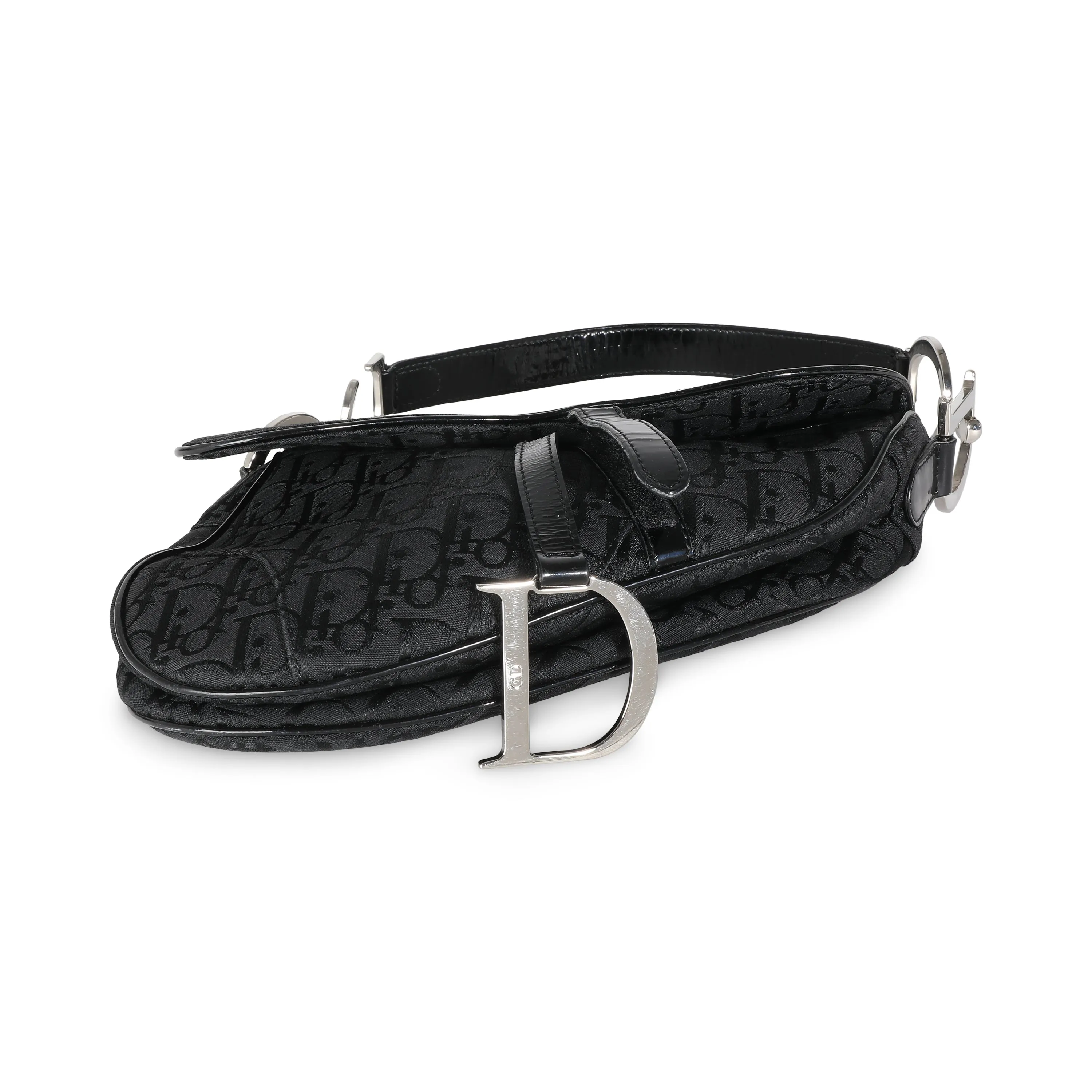 Black Diorissimo Canvas Medium Saddle Bag