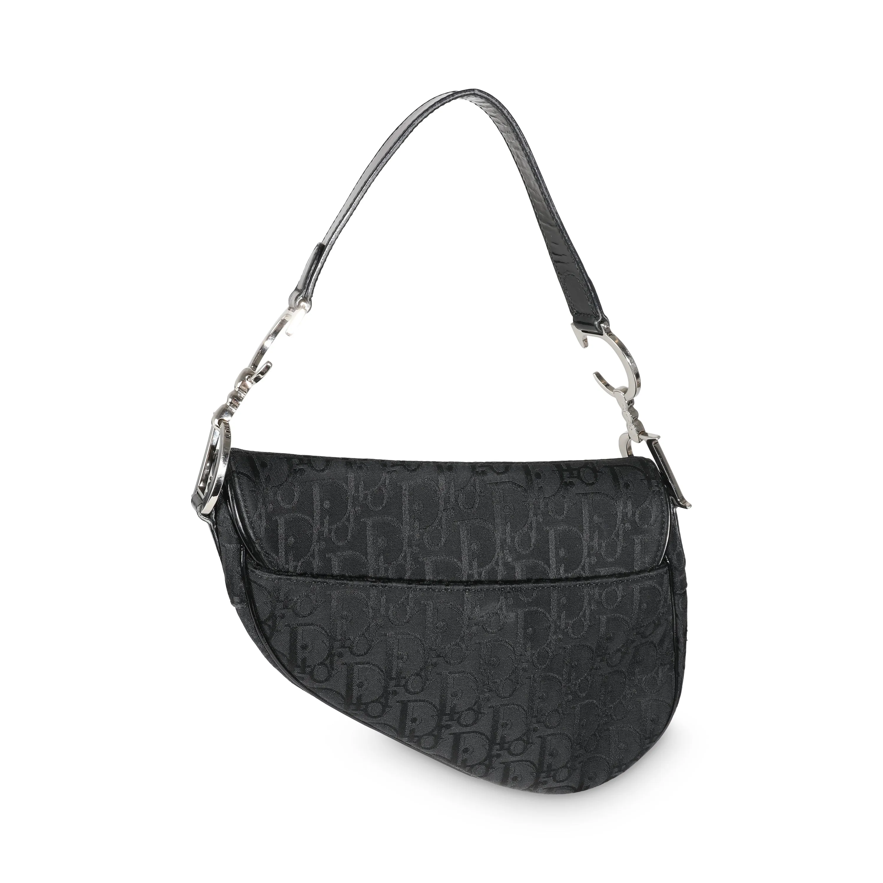 Black Diorissimo Canvas Medium Saddle Bag