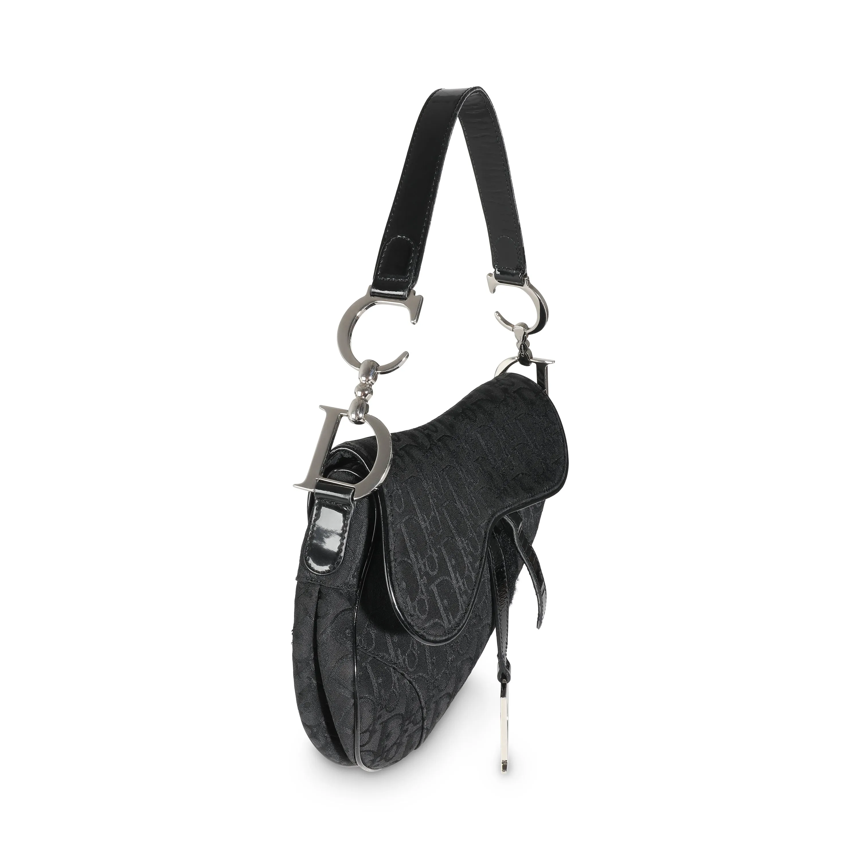 Black Diorissimo Canvas Medium Saddle Bag