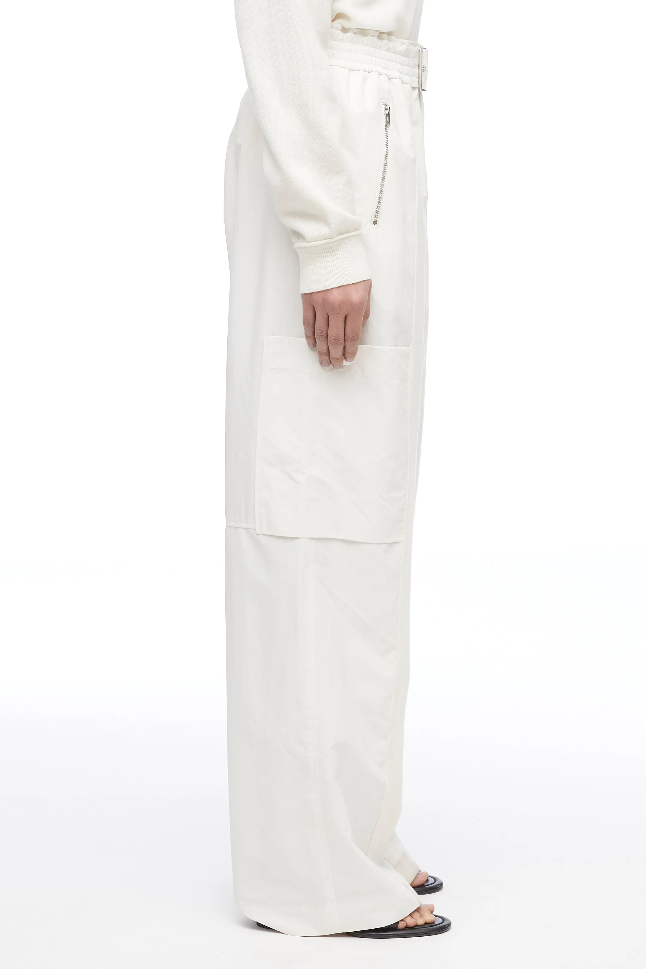 Black Recycled Tech Poly Cargo Pant