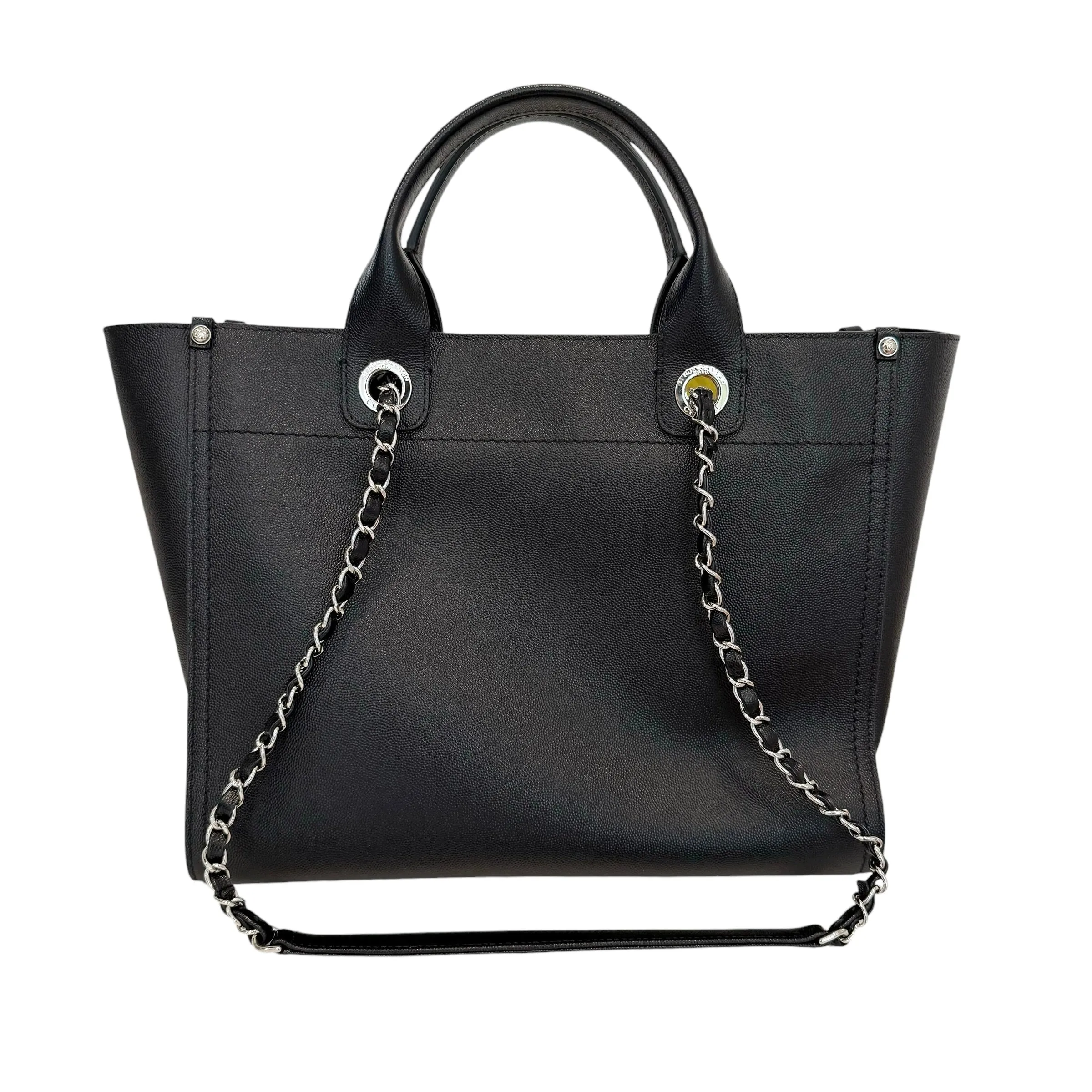 Black Studded Leather Deauville Bag
