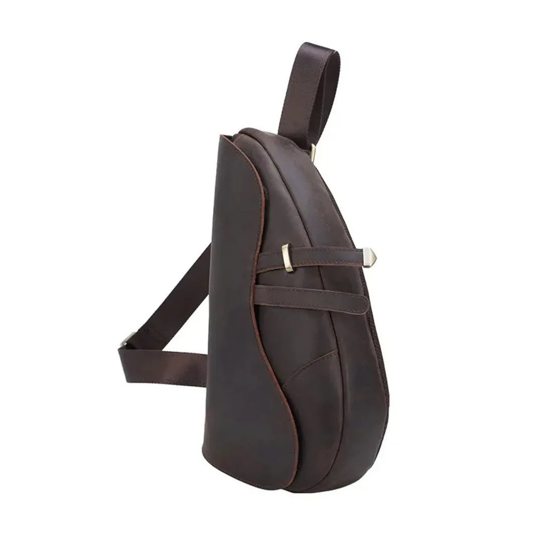 Brown Leather Saddle Bag