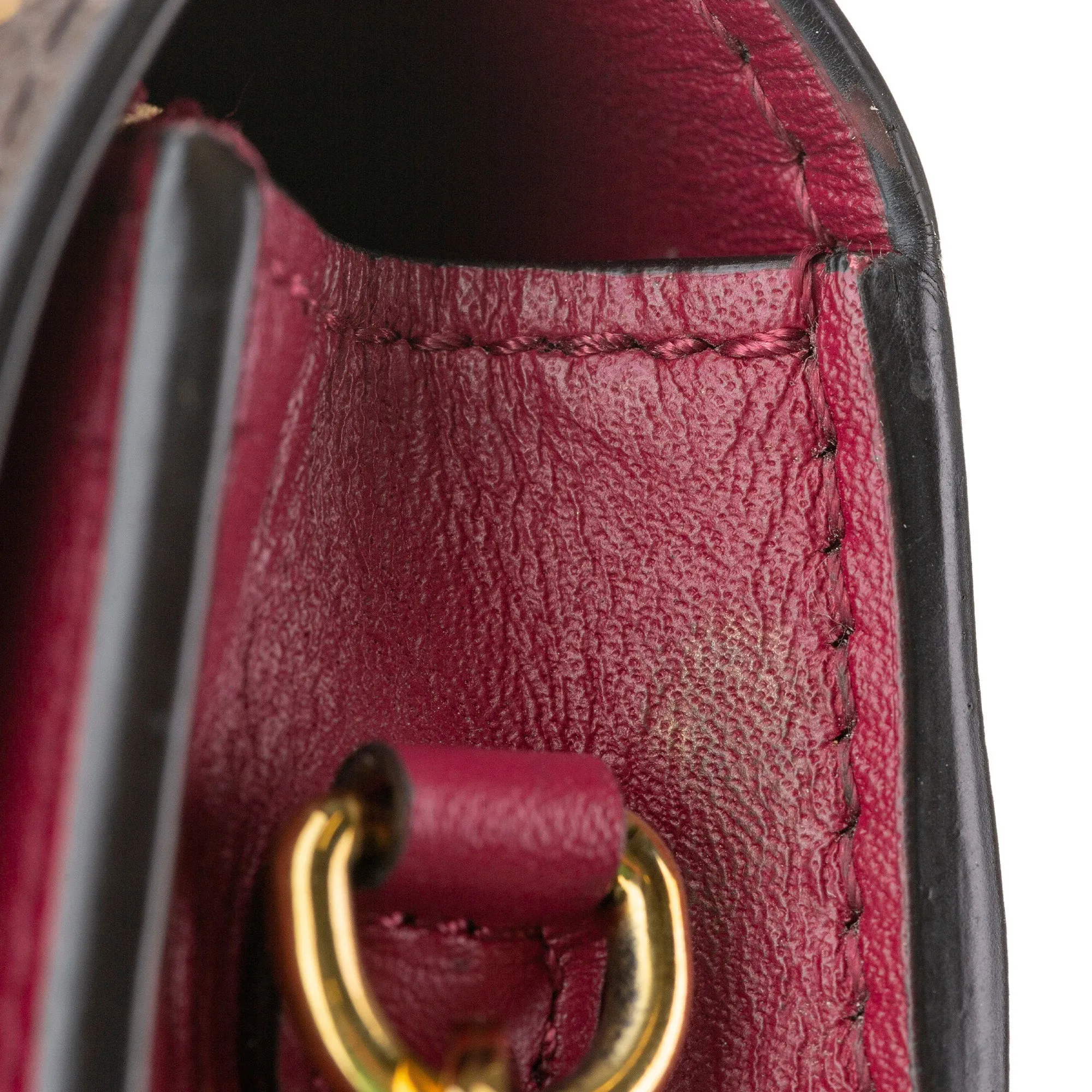 Brown Louis Vuitton Monogram Flore Wallet On Chain