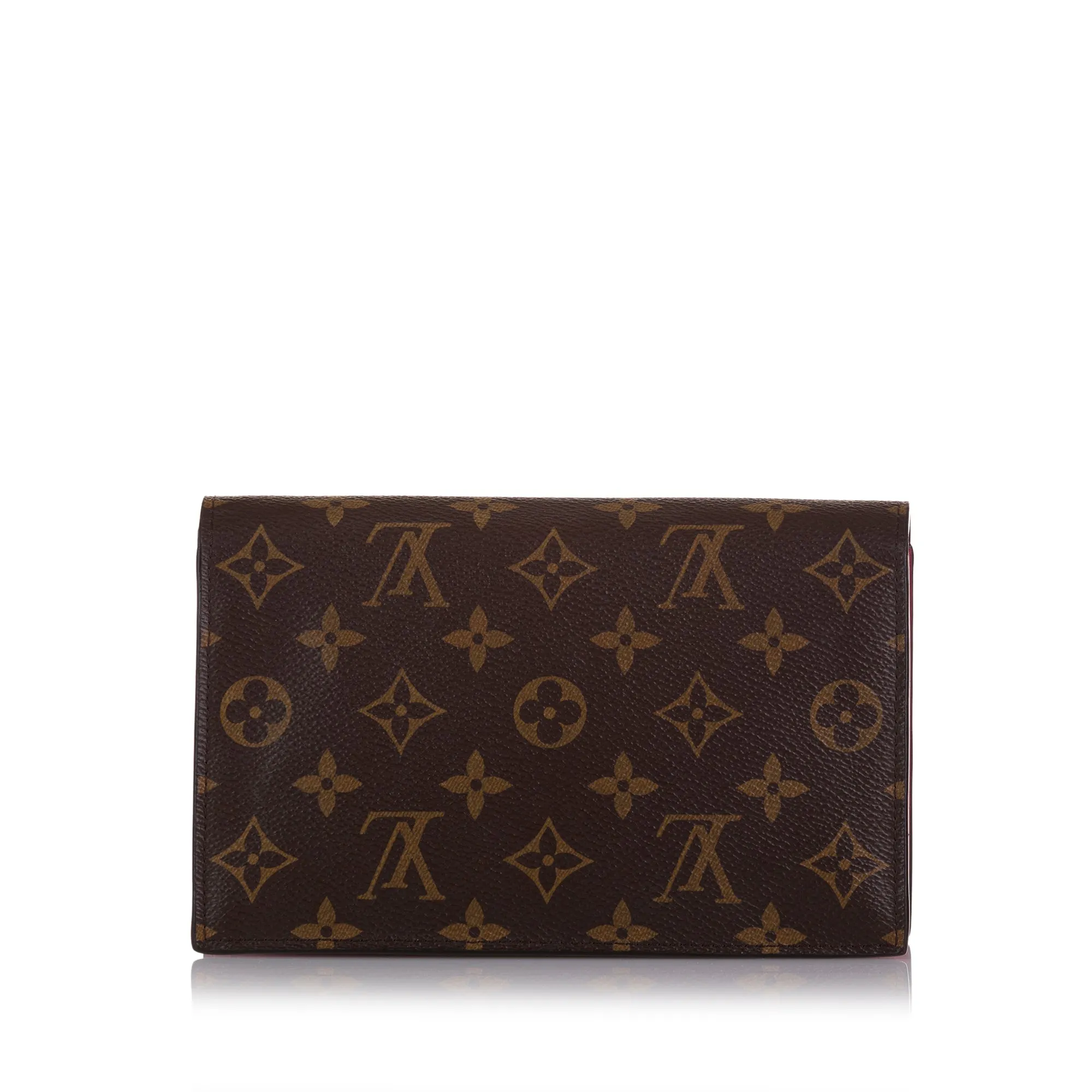 Brown Louis Vuitton Monogram Flore Wallet On Chain
