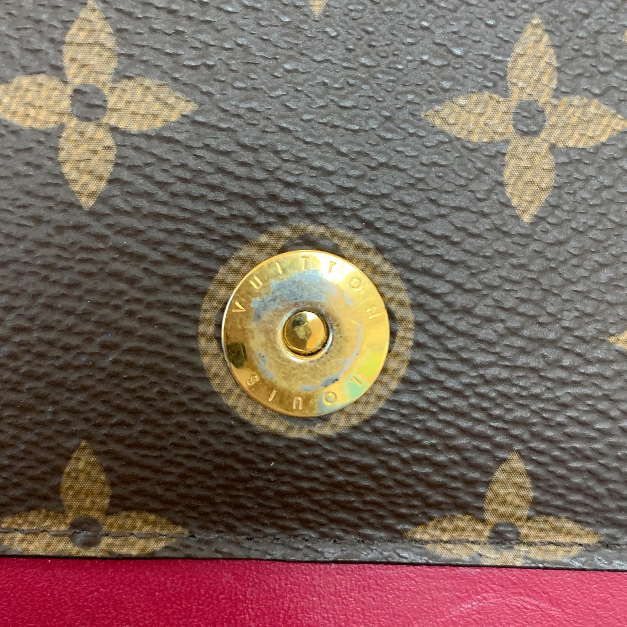 Brown Louis Vuitton Monogram Flore Wallet On Chain