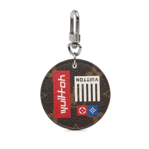 Brown Louis Vuitton Monogram Illustre Logos Bag Charm Key Chain