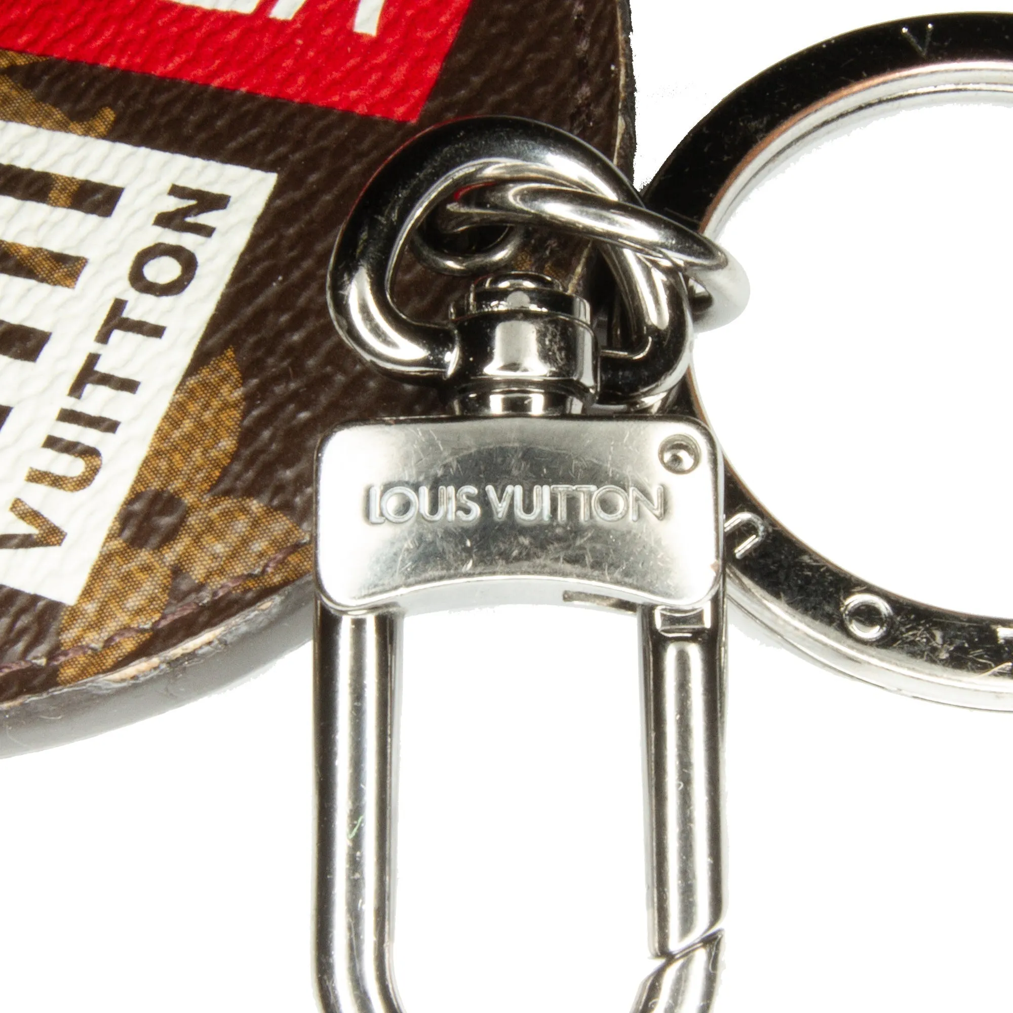 Brown Louis Vuitton Monogram Illustre Logos Bag Charm Key Chain