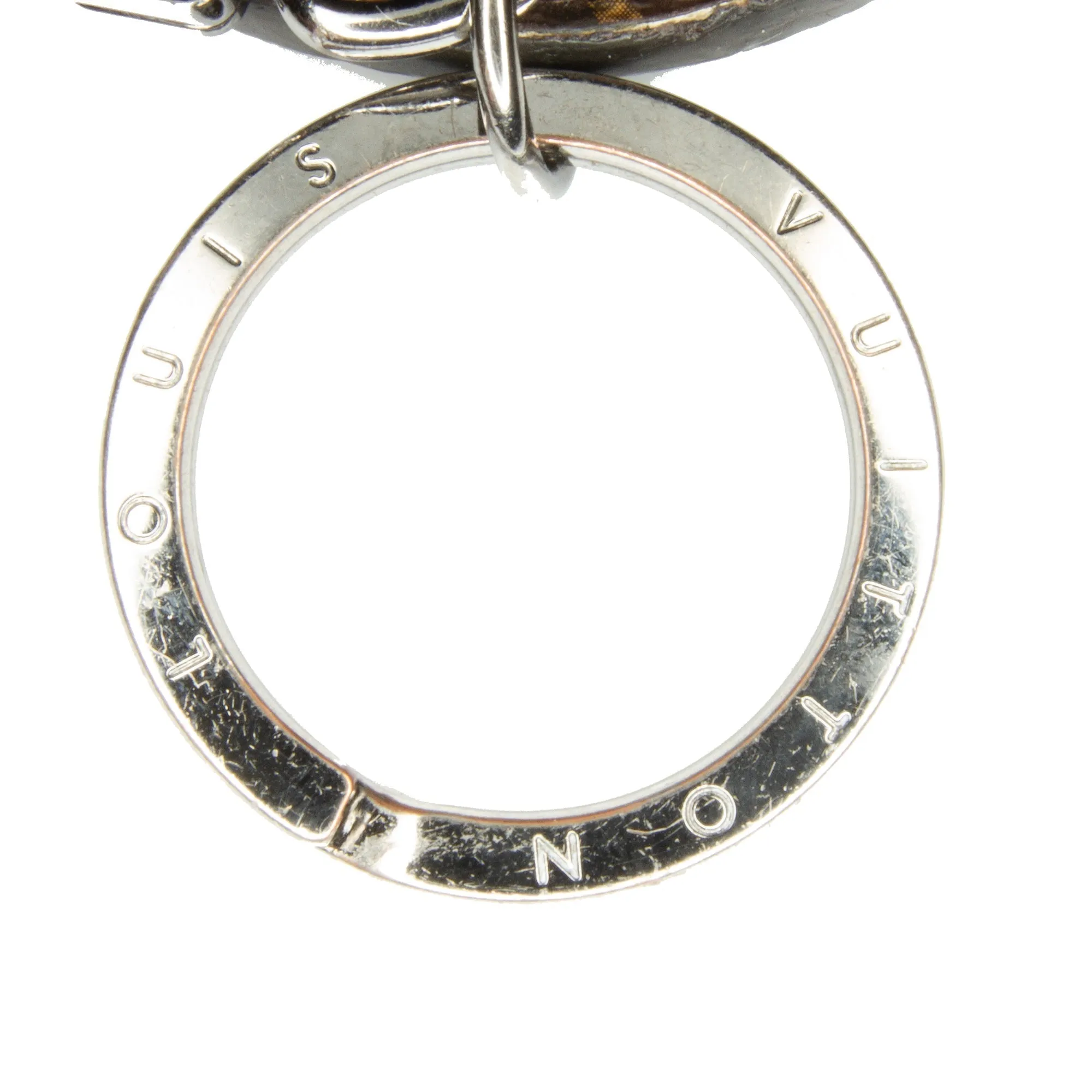 Brown Louis Vuitton Monogram Illustre Logos Bag Charm Key Chain
