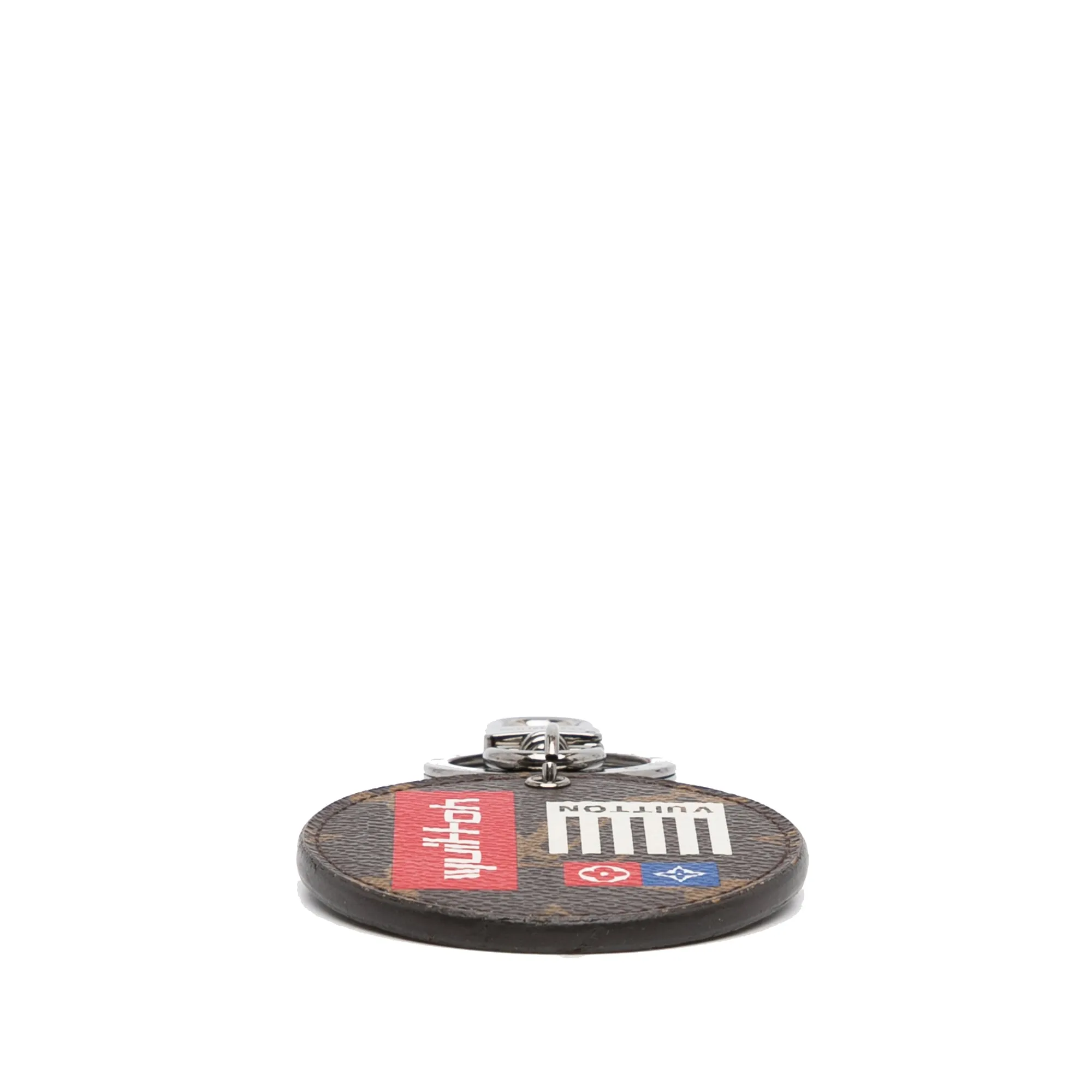 Brown Louis Vuitton Monogram Illustre Logos Bag Charm Key Chain