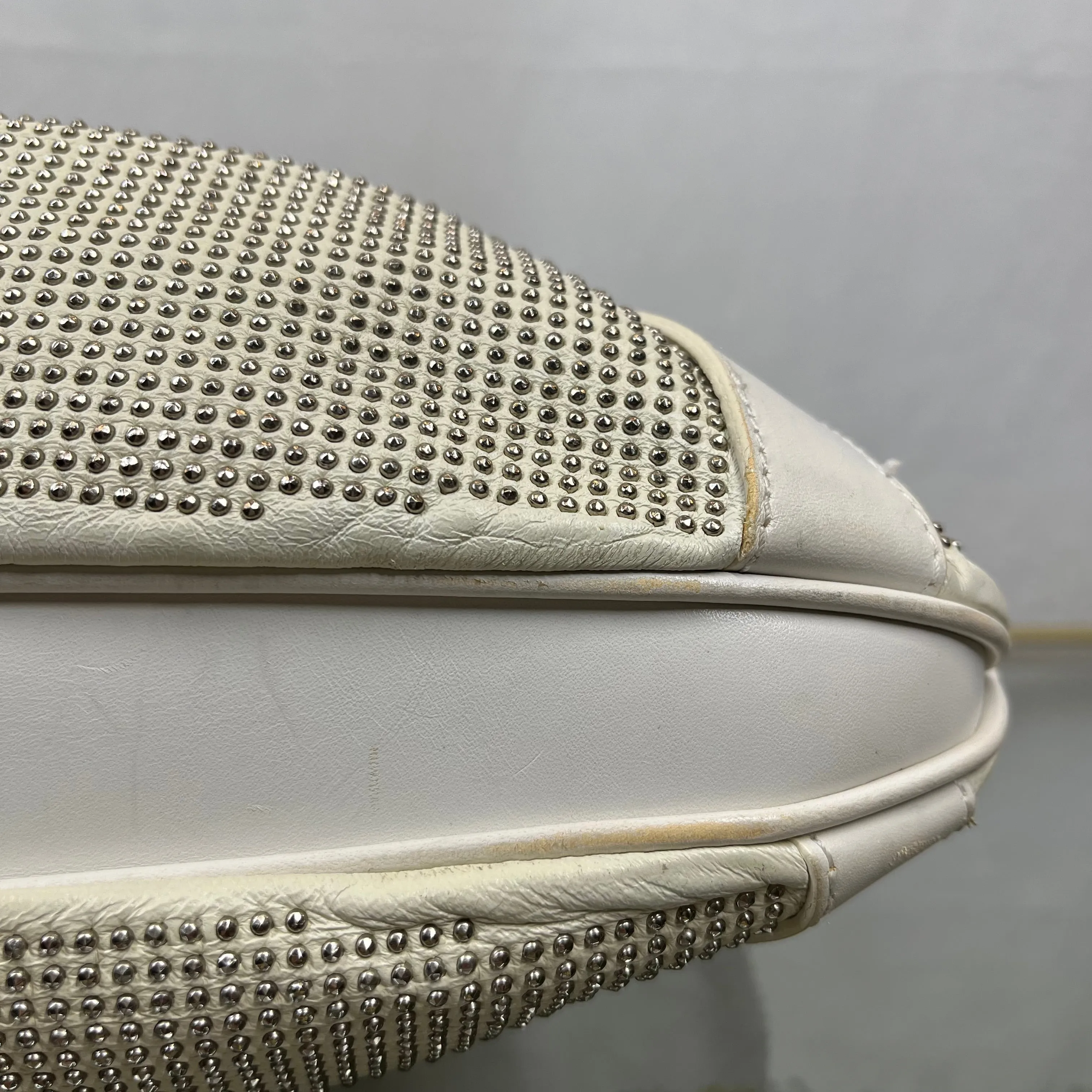 BURBERRY Prorsum Phoebe Studded White Hobo Bag