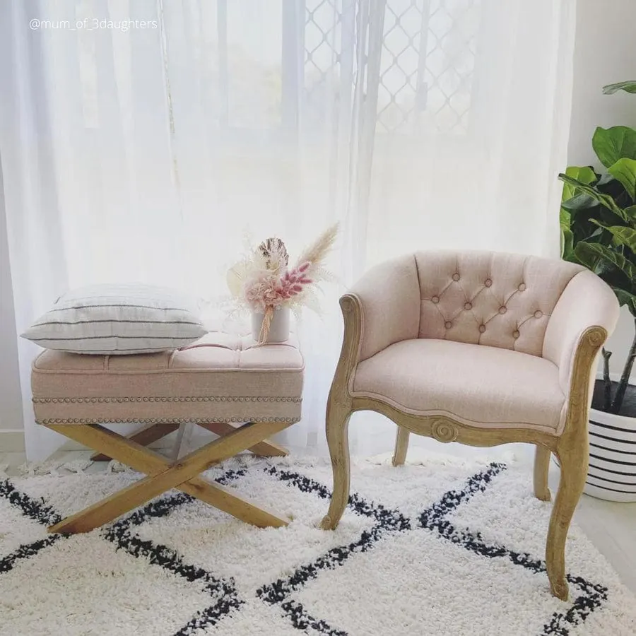 Cabriole Elizabeth Chair Dusty Pink