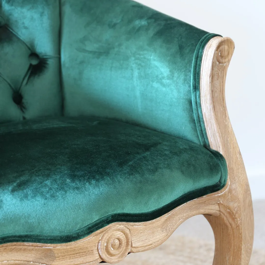 Cabriole Elizabeth Chair Emerald