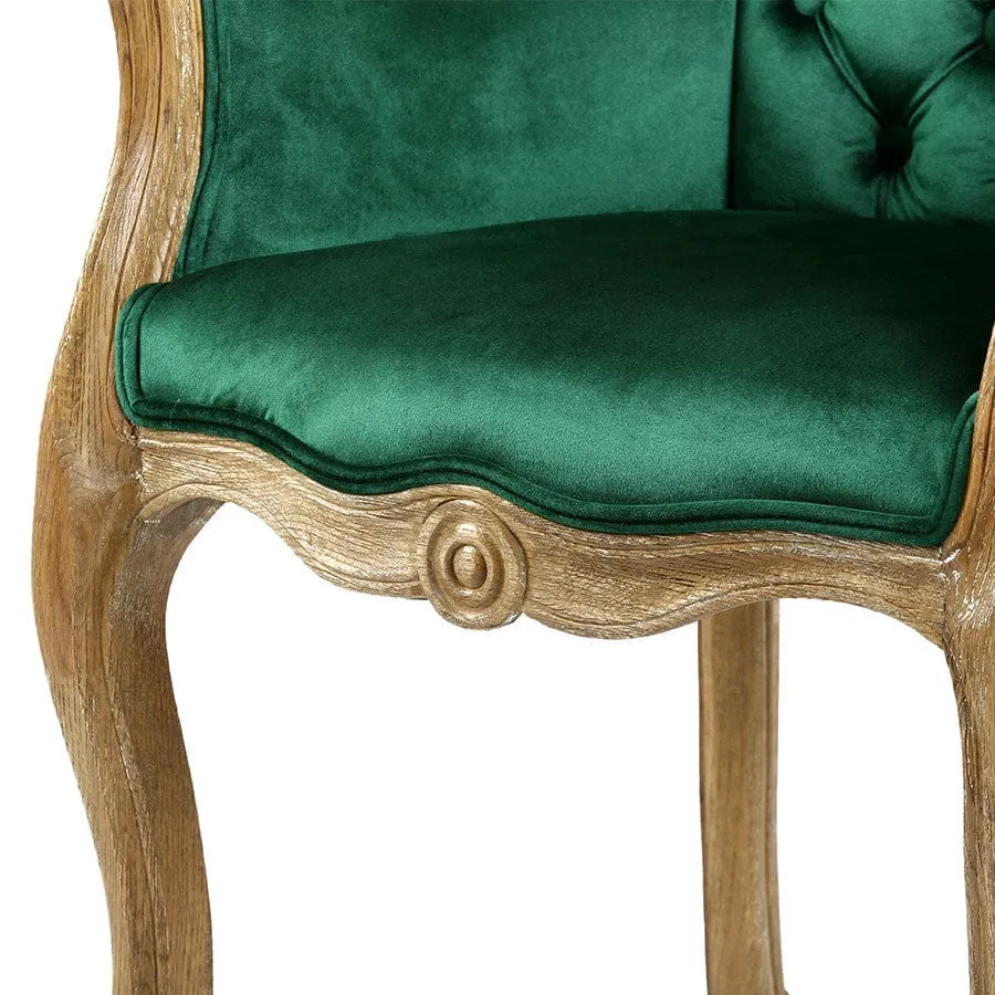 Cabriole Elizabeth Chair Emerald