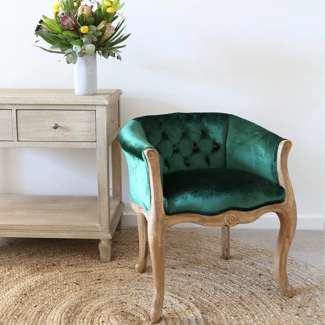 Cabriole Elizabeth Chair Emerald