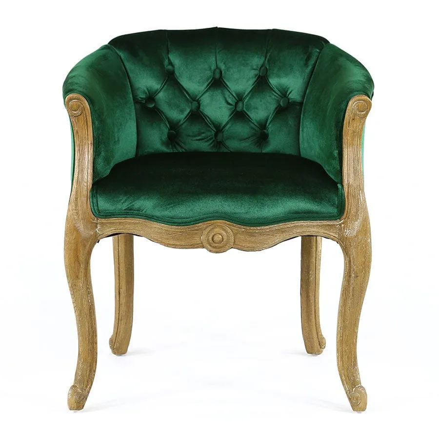 Cabriole Elizabeth Chair Emerald