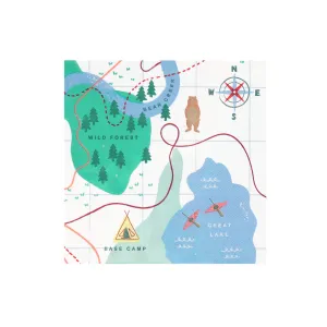 Camping adventure map napkins L