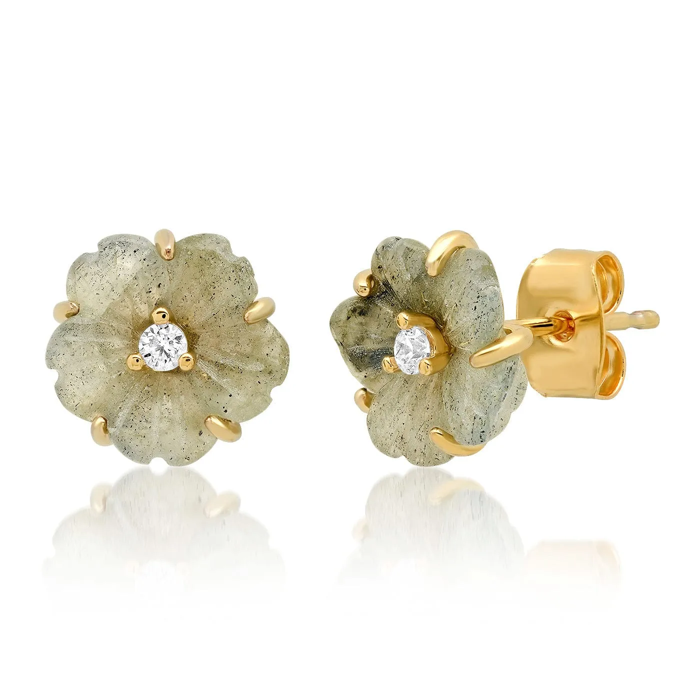 Carved Flower Earrings