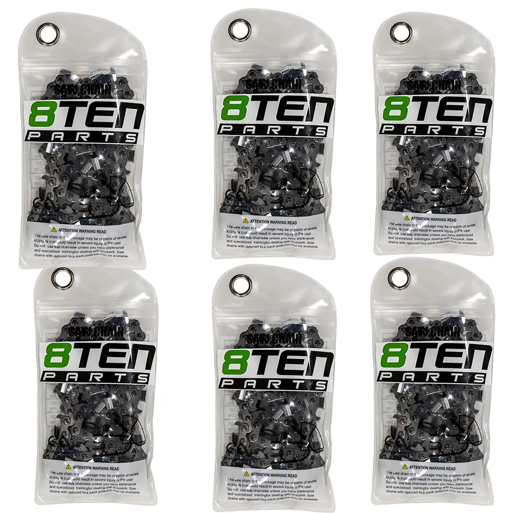 Chainsaw Chain 16 Inch .050 3/8 56DL For Husqvarna 501847056 585422156 608100179 591106056 501846956 | 6-PACK