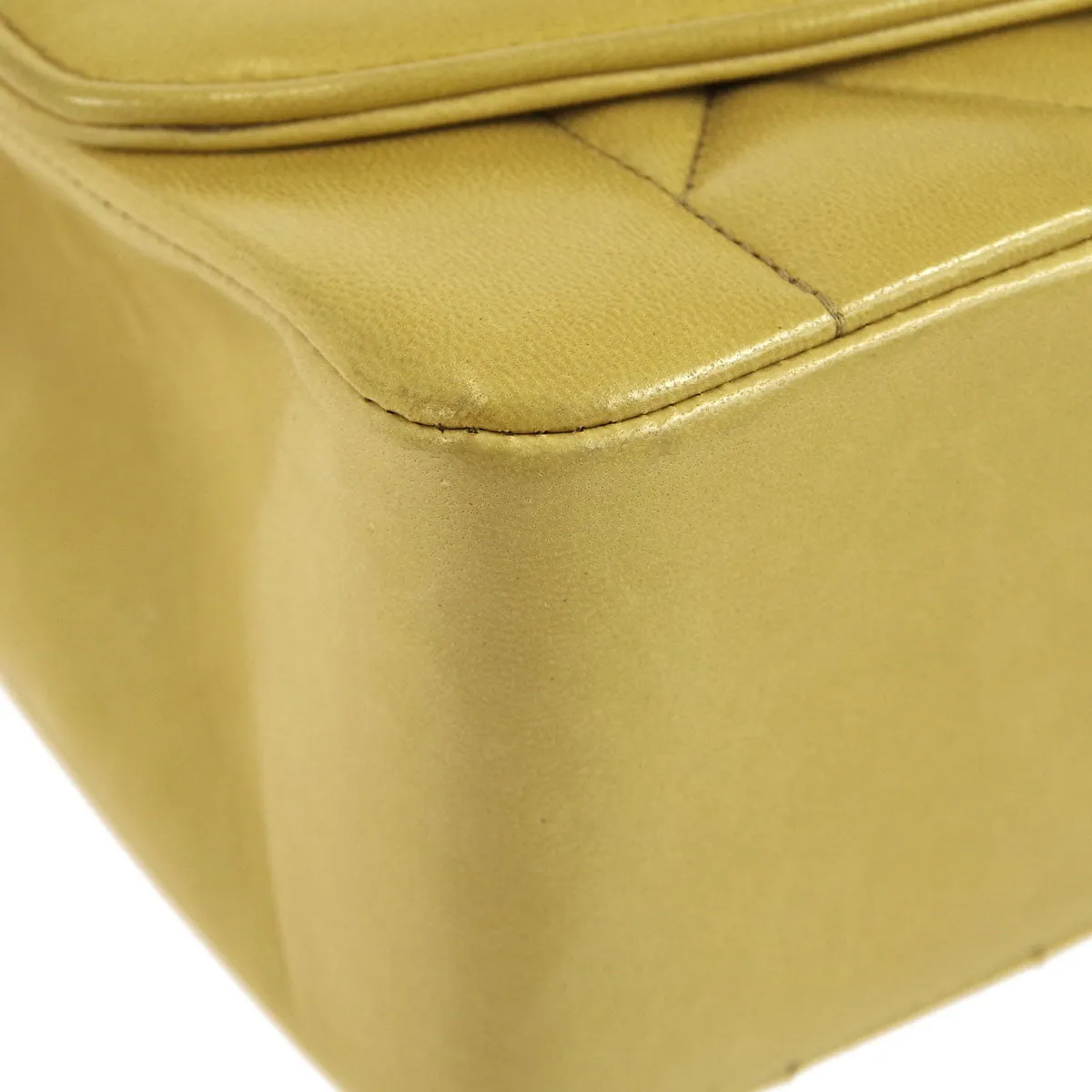Chanel * 1991-1994 Beige Lambskin Medium Diana Shoulder Bag