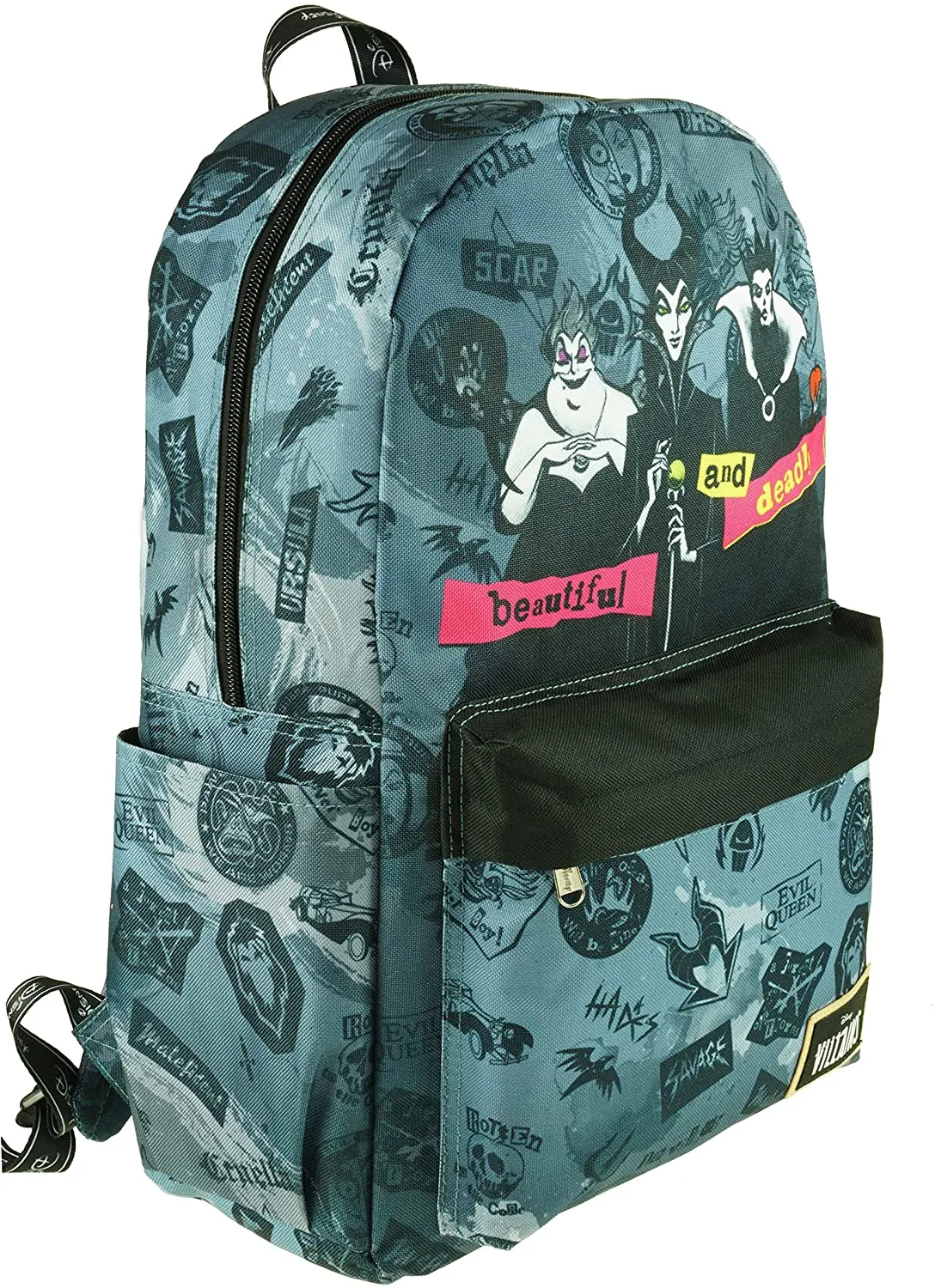 Classic Disney Villains Backpack with Laptop Compartment for School, Travel, and Work (Villains)