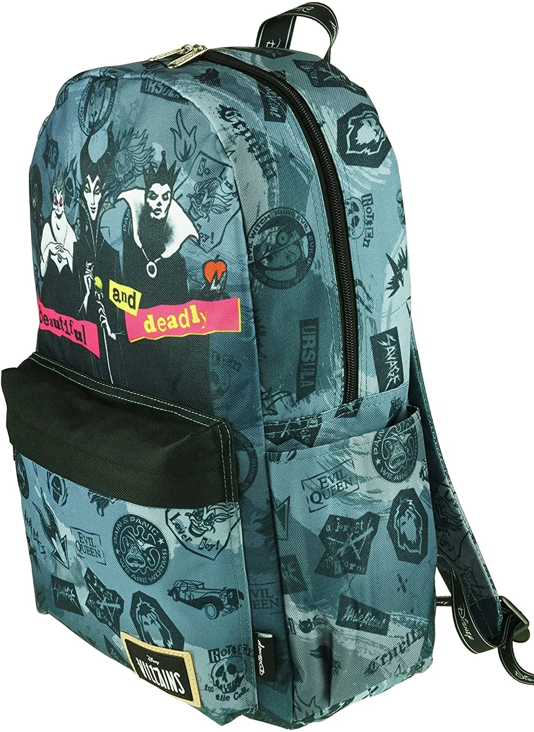 Classic Disney Villains Backpack with Laptop Compartment for School, Travel, and Work (Villains)