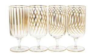 Classic Touch Gold Mix and Match Short Tumblers 24K 4pc
