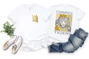 Commerce Boho Flower Mascot Tee