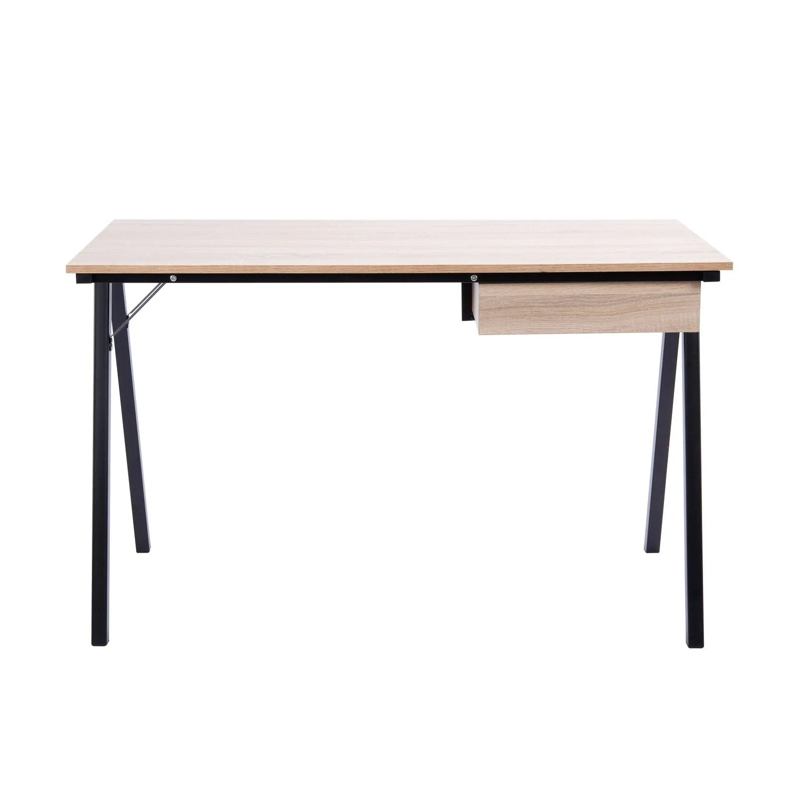 Compact Workstation with Suspended Underdesk Drawer