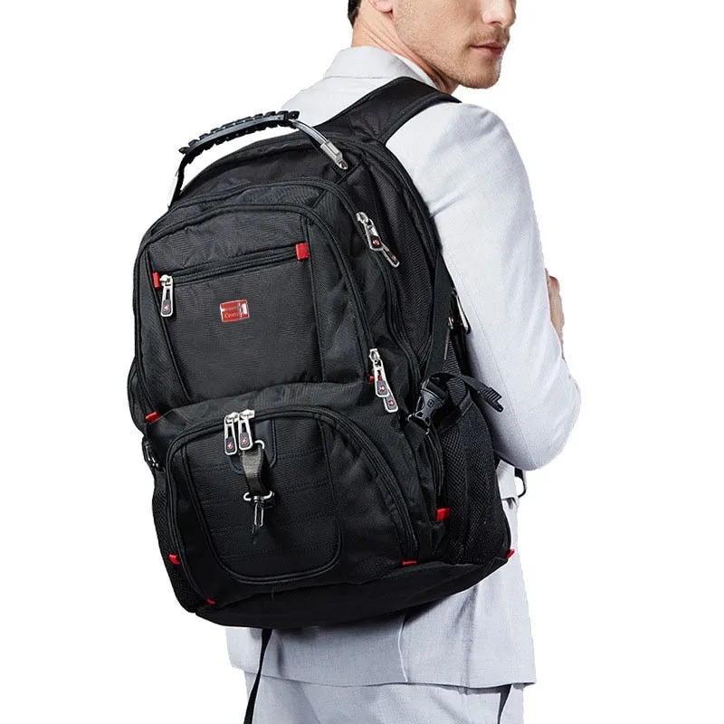 Crossten Durable 17 Inch Laptop Backpack,45L Travel Bag,College Bookbag,USB Charging Port,Water Resistant,Swiss-Multifunctional