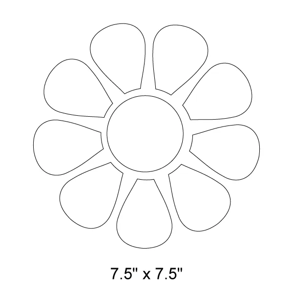 Daisy Flower Stencil